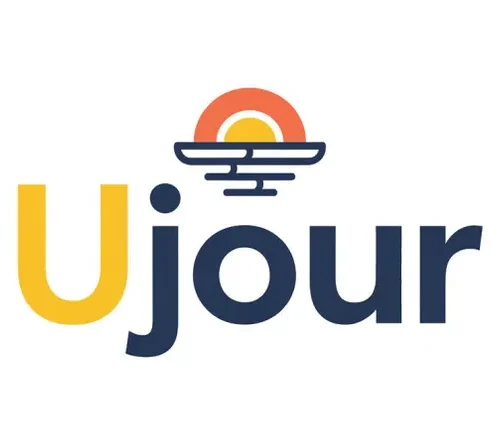 Atom.com (Squadhelp) Logo for the brandable domain name Ujour.com